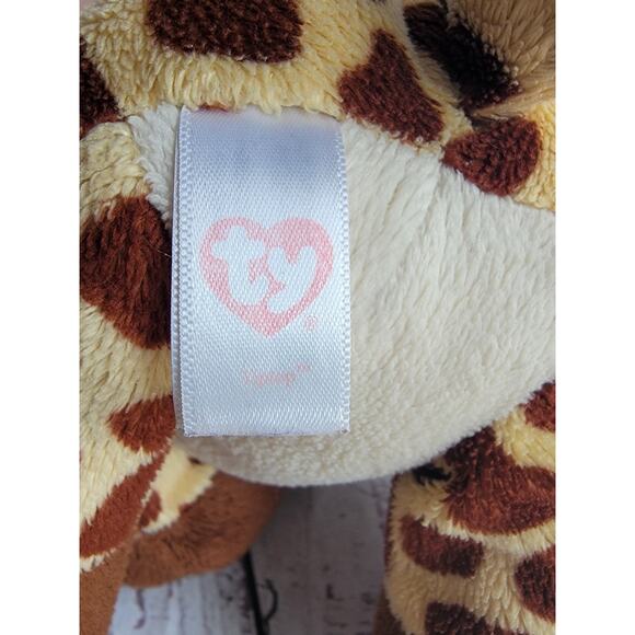 TY Pluffies Soft Giraffe Tiptoe 8in Plush Stuffed Animal Toy 2009 - Picture 6 of 8